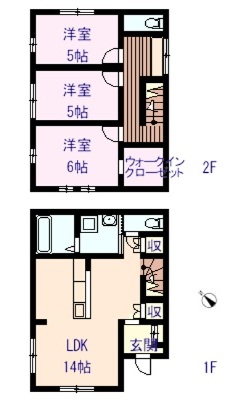 宮本町大将軍橋戸建の間取り写真