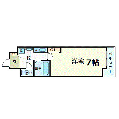 エスリード南森町駅前の間取り写真