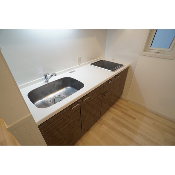 キッチン　２口ＩＨコンロ付システムキッチン