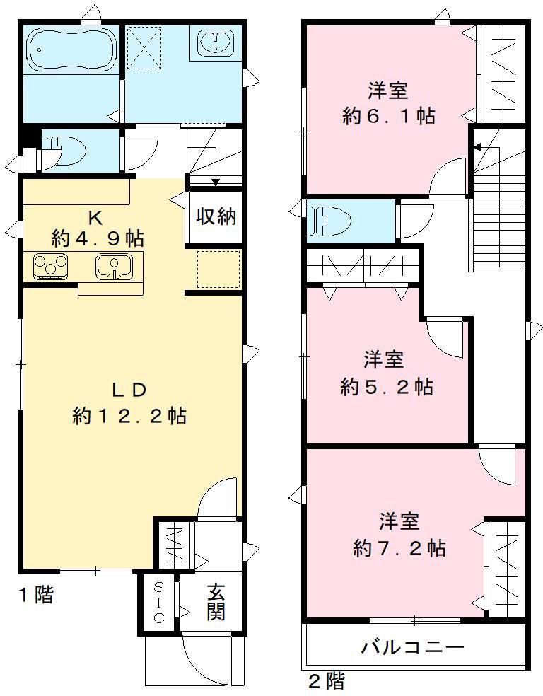 北新宿戸建の間取り写真