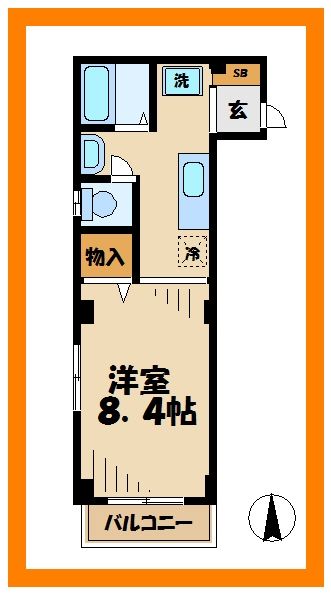 ＪＲ南武線 中野島駅 徒歩5分 3階建 築24年の間取り写真