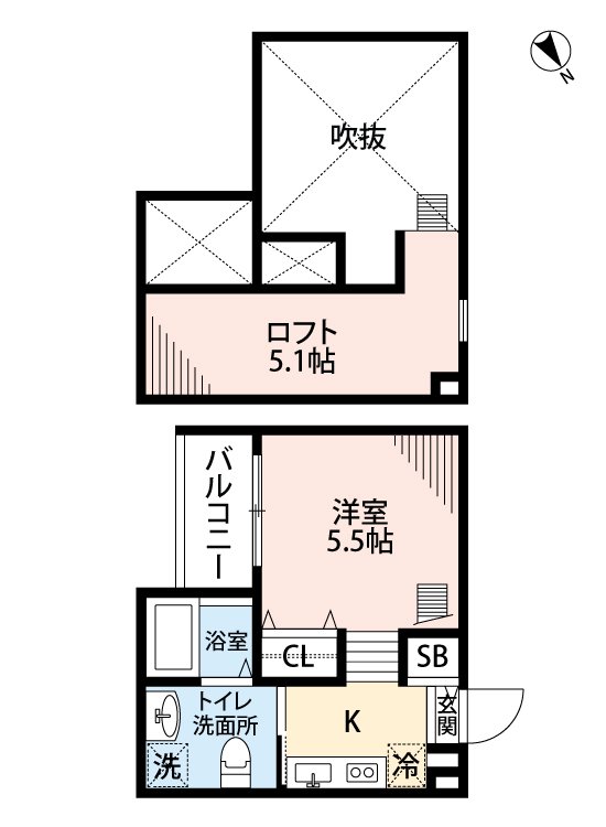 地下鉄桜通線 鶴里駅 徒歩7分 2階建 築13年の間取り写真