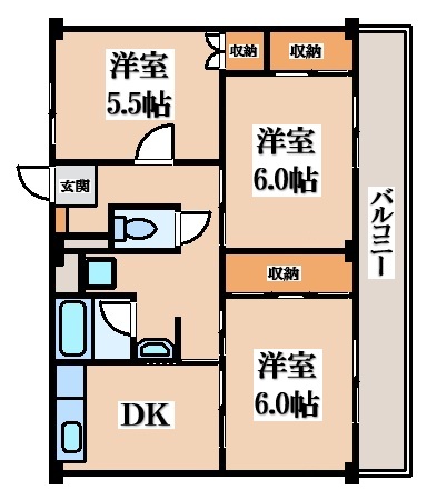 ビレッジハウス草部の間取り写真