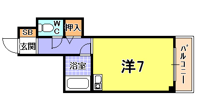 ブランシュ甲東園の間取り写真