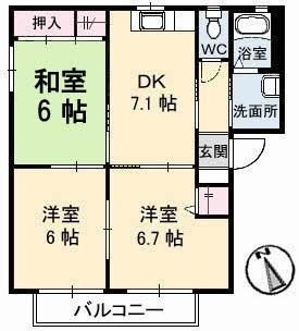 Cosmo Town H棟の間取り写真
