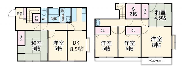 伊奈町戸建の間取り写真