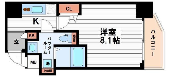地下鉄中央線 堺筋本町駅 徒歩4分 14階建 築6年の間取り写真