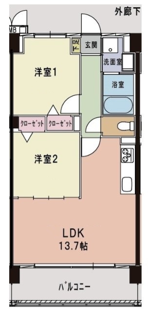 エスポワール鎌ヶ谷の間取り写真