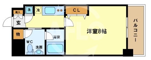 アプリーレ京町堀の間取り写真