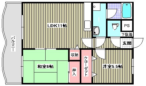 マインハイム穴生の間取り