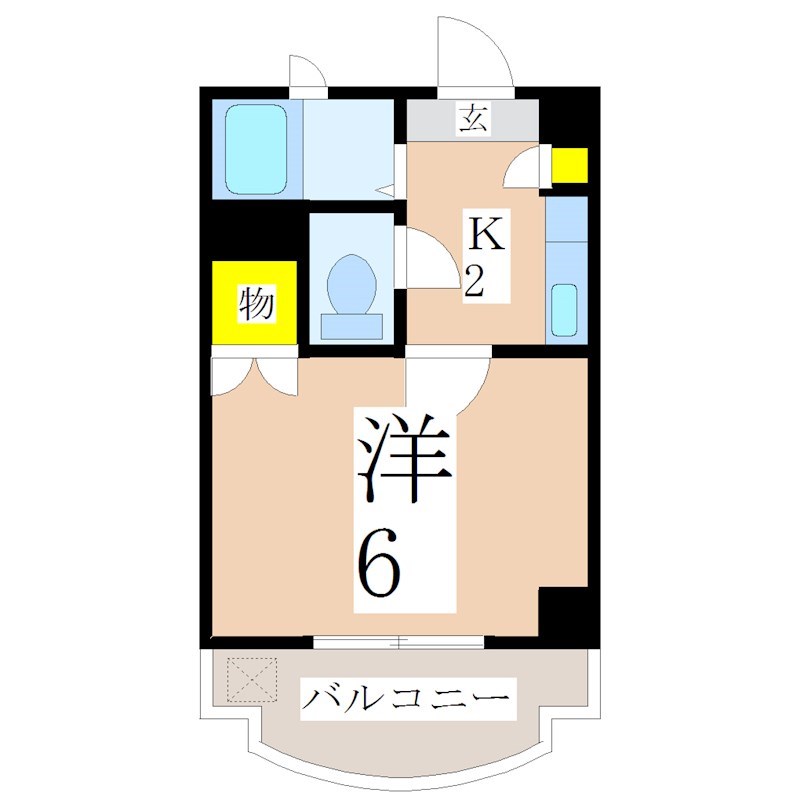 鹿児島市下荒田のマンションの間取り