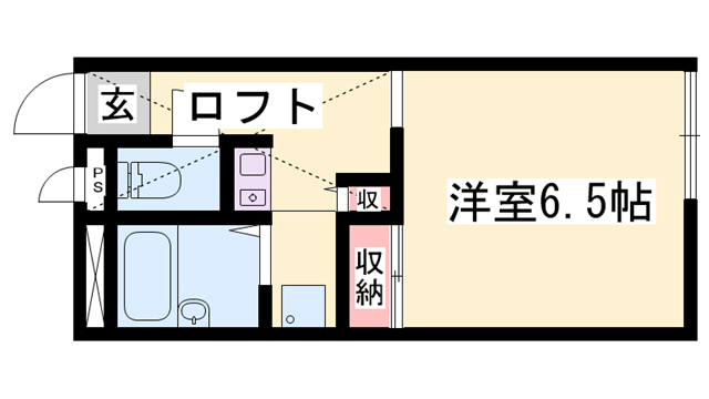 レオパレスきたじま３番館の間取り