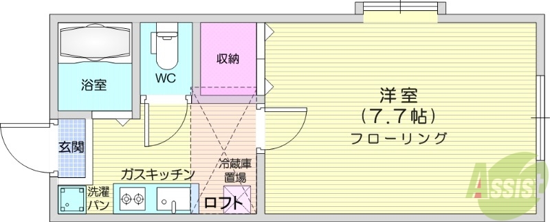 ホワイトキャッスル栗生5の間取り