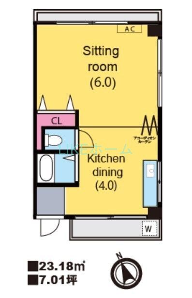 市川市北方のマンションの間取り