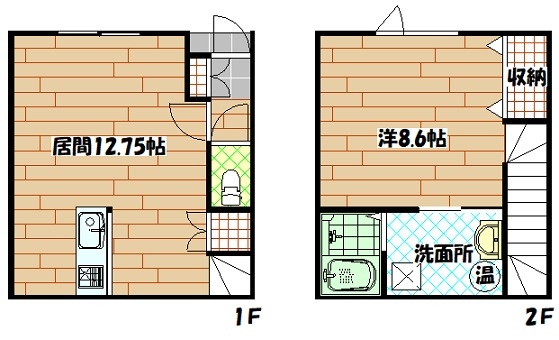 旭川市神楽五条のアパートの間取り