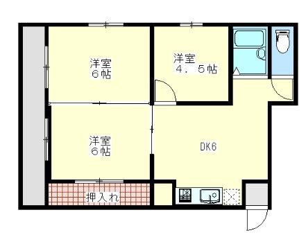 鹿児島市紫原のマンションの間取り