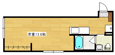 広島市西区井口鈴が台のアパートの間取り