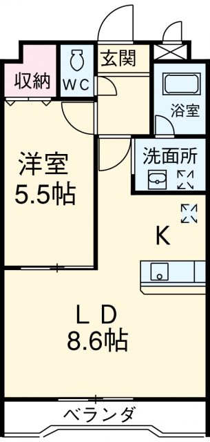 豊田市井上町のアパートの間取り