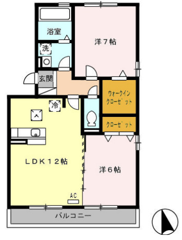 セジュール坪の内の間取り