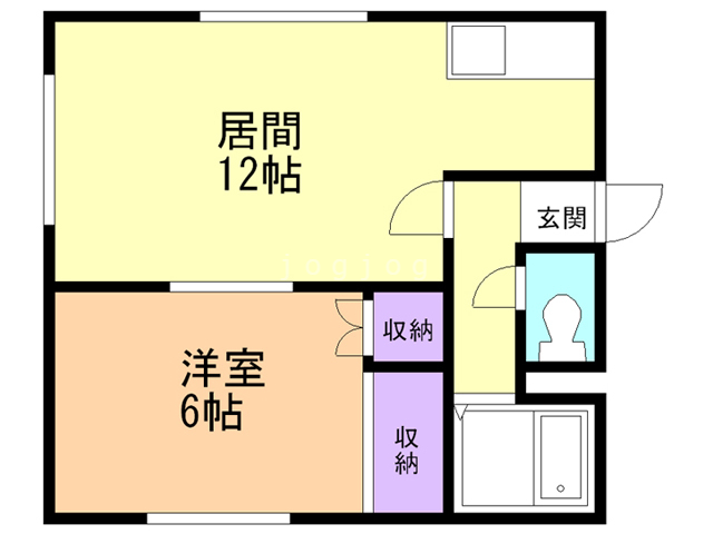 札幌市厚別区厚別東二条のマンションの間取り