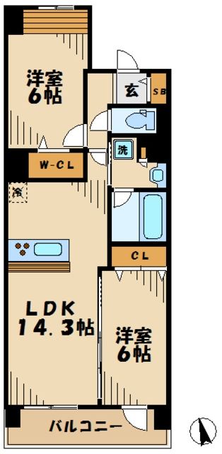 ロイヤルパークス若葉台の間取り