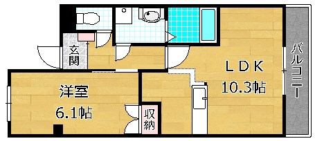 オオミネスクエア10の間取り