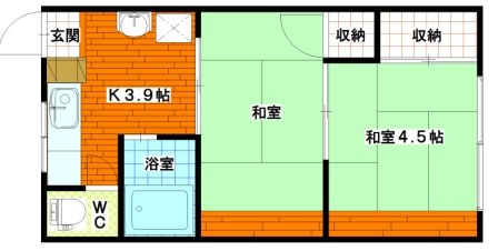 広島市西区横川町のマンションの間取り