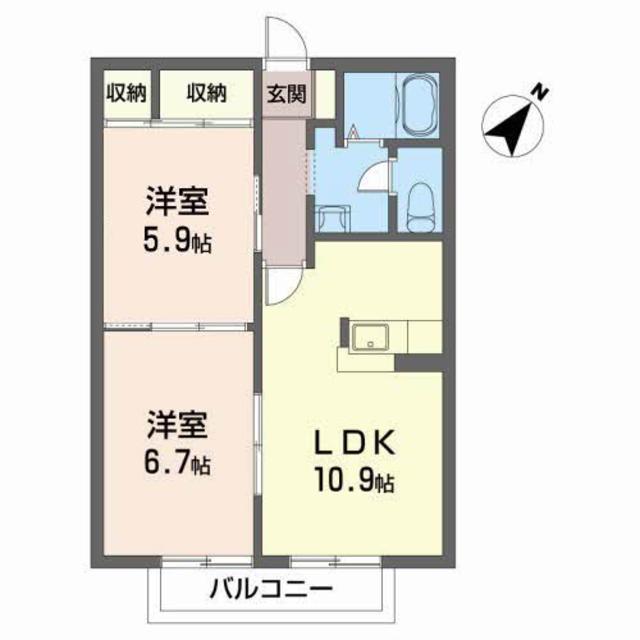 エターナルタウン　Ｄの間取り