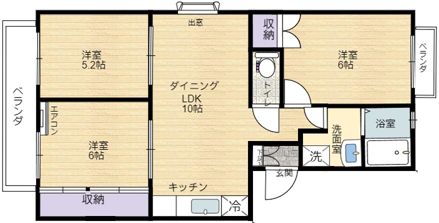 コンフォートKの間取り