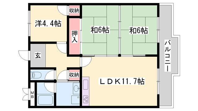 サンシャイン山下の間取り