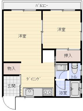 上厚崎アパートの間取り