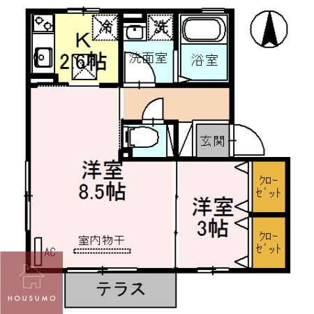 アペルトコート　Ｂの間取り