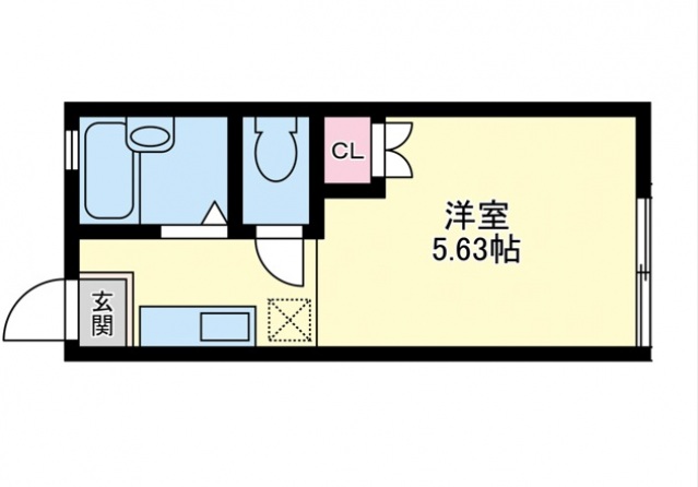 倉敷市西中新田のアパートの間取り