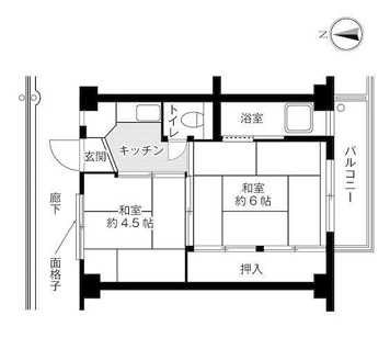 姫路市広畑区西夢前台のマンションの間取り