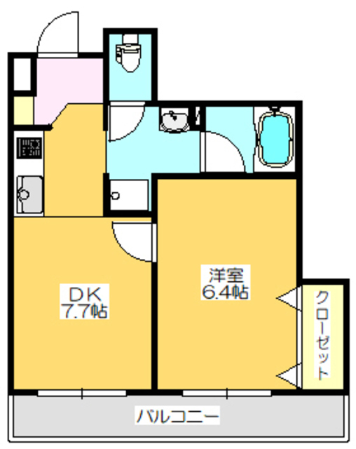 高松市松縄町のアパートの間取り