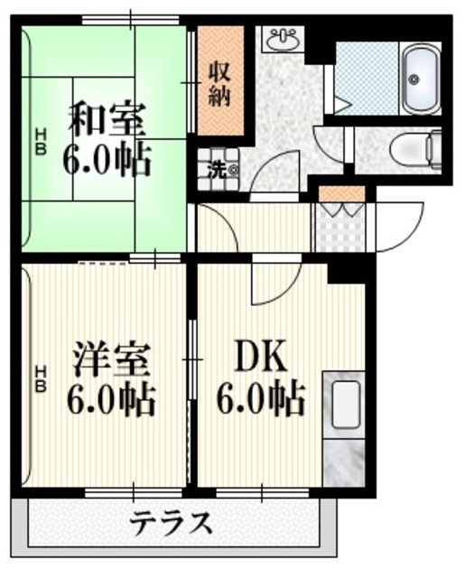 リードヒルD棟の間取り