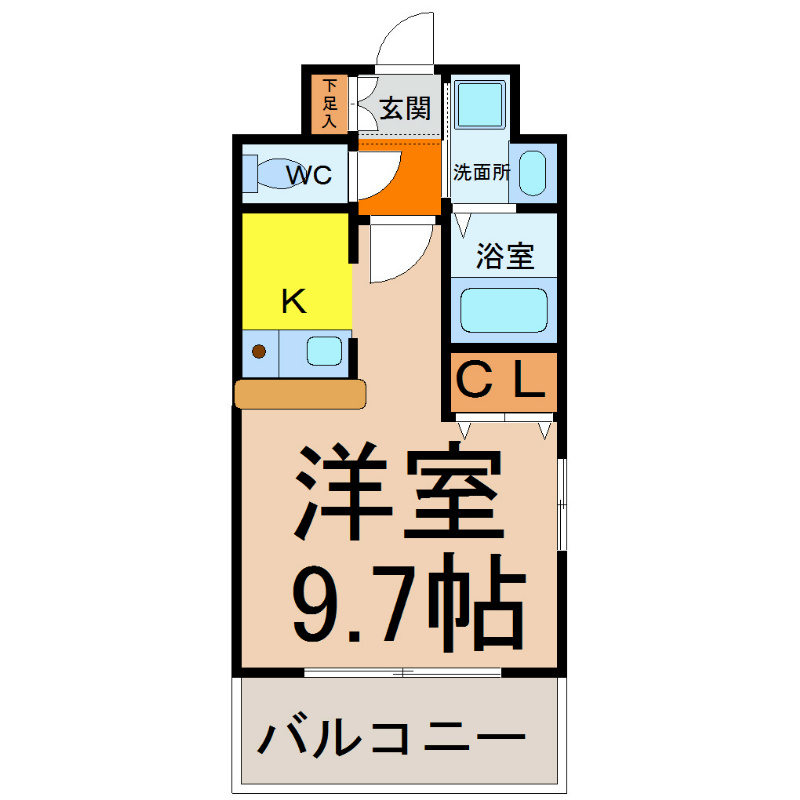 ライジングコート名古屋駅前東の間取り