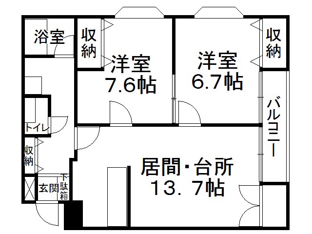 帯広16丁目ビルの間取り