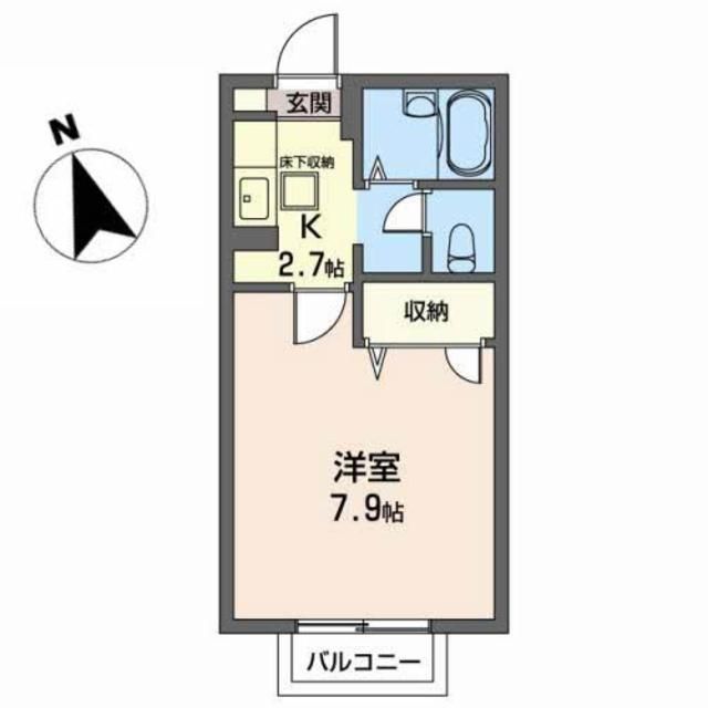 仙台市青葉区米ケ袋のアパートの間取り