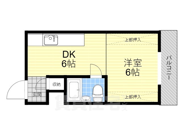 【京都市山科区小山西御所町のマンションの間取り】