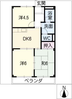 テクノハイツ楓の間取り