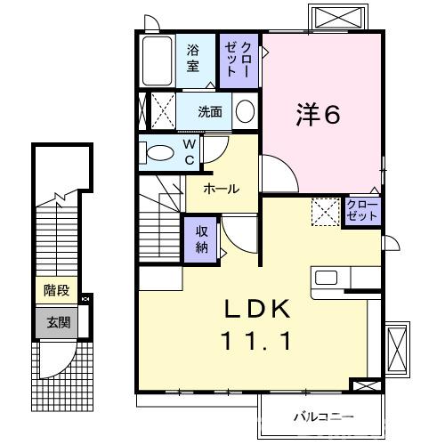 田原市浦町のアパートの間取り