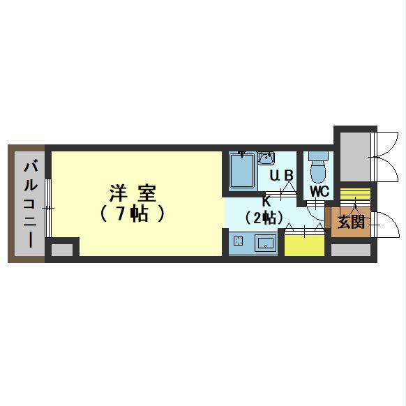 函館市大手町のマンションの間取り