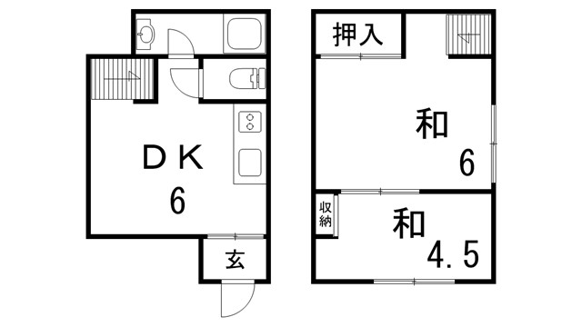 ペディハウス会下山町（奥）の間取り