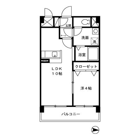 スカイシャトレ原町の間取り