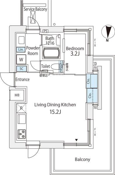 千代田区五番町のマンションの間取り