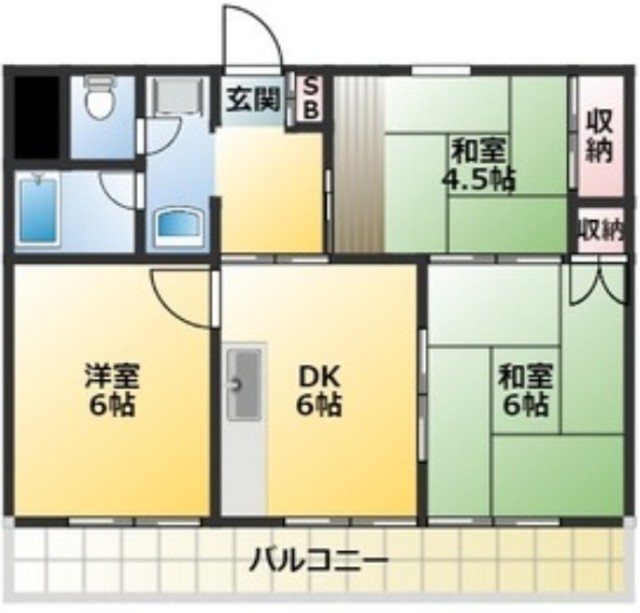 富士蔵コーポの間取り