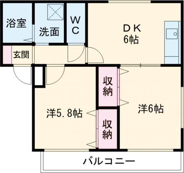 弥富市鯏浦町のマンションの間取り