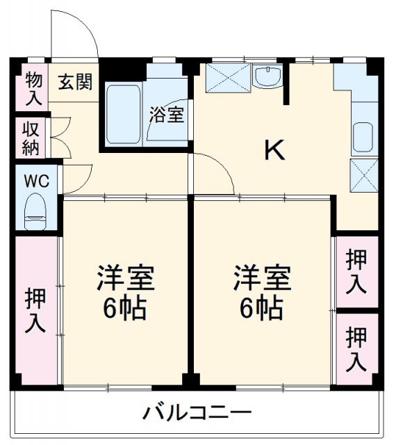 ビレッジハウス根岸１号棟の間取り