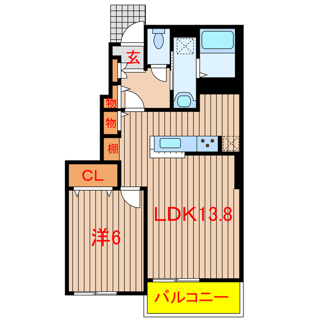 船橋市大穴北のアパートの間取り